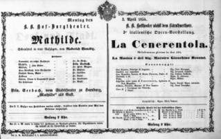 Theaterzettel (Oper und Burgtheater in Wien) 18540403 Seite: 1