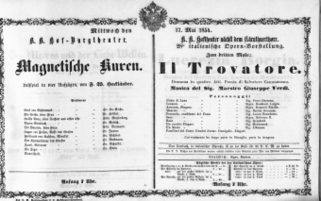 Theaterzettel (Oper und Burgtheater in Wien) 18540517 Seite: 1