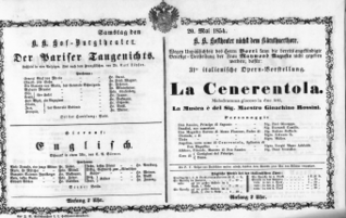 Theaterzettel (Oper und Burgtheater in Wien) 18540520 Seite: 2