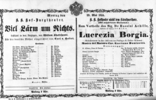 Theaterzettel (Oper und Burgtheater in Wien) 18540529 Seite: 2