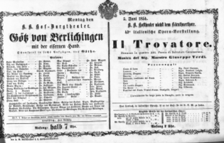 Theaterzettel (Oper und Burgtheater in Wien) 18540605 Seite: 2
