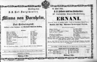 Theaterzettel (Oper und Burgtheater in Wien) 18540616 Seite: 2