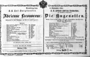 Theaterzettel (Oper und Burgtheater in Wien) 18540909 Seite: 2