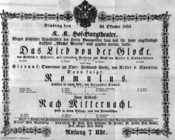 Theaterzettel (Oper und Burgtheater in Wien) 18541024 Seite: 2