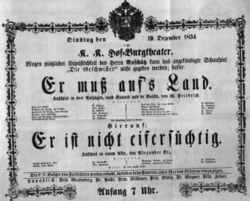 Theaterzettel (Oper und Burgtheater in Wien) 18541219 Seite: 2
