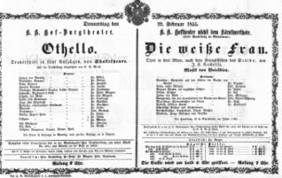 Theaterzettel (Oper und Burgtheater in Wien) 18550222 Seite: 2