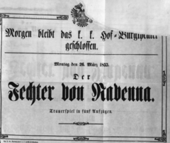 Theaterzettel (Oper und Burgtheater in Wien) 18550326 Seite: 1