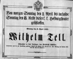 Theaterzettel (Oper und Burgtheater in Wien) 18550409 Seite: 1