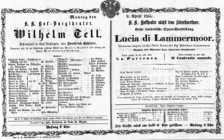 Theaterzettel (Oper und Burgtheater in Wien) 18550409 Seite: 2