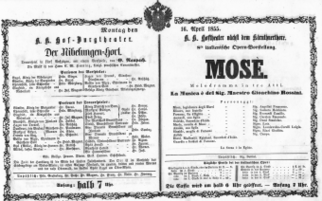 Theaterzettel (Oper und Burgtheater in Wien) 18550416 Seite: 1