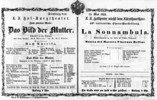 Theaterzettel (Oper und Burgtheater in Wien) 18550515 Seite: 1