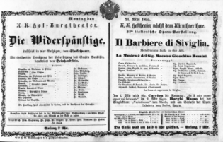 Theaterzettel (Oper und Burgtheater in Wien) 18550521 Seite: 1