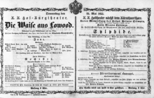 Theaterzettel (Oper und Burgtheater in Wien) 18550524 Seite: 1