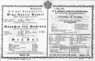 Theaterzettel (Oper und Burgtheater in Wien) 18550604 Seite: 1