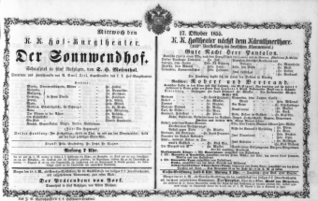 Theaterzettel (Oper und Burgtheater in Wien) 18551017 Seite: 1