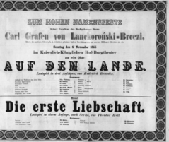 Theaterzettel (Oper und Burgtheater in Wien) 18551104 Seite: 1
