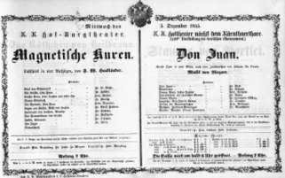 Theaterzettel (Oper und Burgtheater in Wien) 18551205 Seite: 1