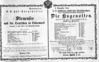 Theaterzettel (Oper und Burgtheater in Wien) 18551209 Seite: 1