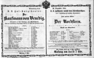 Theaterzettel (Oper und Burgtheater in Wien) 18551230 Seite: 1