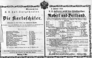 Theaterzettel (Oper und Burgtheater in Wien) 18560102 Seite: 2
