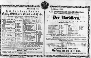 Theaterzettel (Oper und Burgtheater in Wien) 18560109 Seite: 1