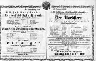 Theaterzettel (Oper und Burgtheater in Wien) 18560117 Seite: 1