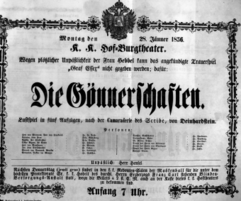 Theaterzettel (Oper und Burgtheater in Wien) 18560128 Seite: 2