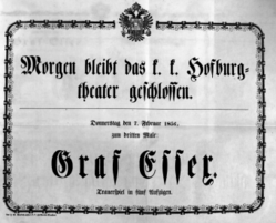 Theaterzettel (Oper und Burgtheater in Wien) 18560207 Seite: 1
