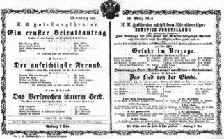 Theaterzettel (Oper und Burgtheater in Wien) 18560310 Seite: 1