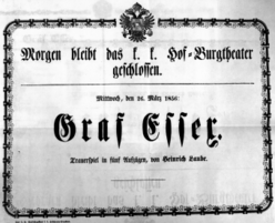 Theaterzettel (Oper und Burgtheater in Wien) 18560326 Seite: 1