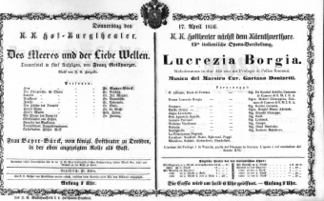 Theaterzettel (Oper und Burgtheater in Wien) 18560417 Seite: 1