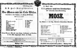 Theaterzettel (Oper und Burgtheater in Wien) 18560418 Seite: 1
