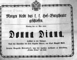 Theaterzettel (Oper und Burgtheater in Wien) 18560512 Seite: 1