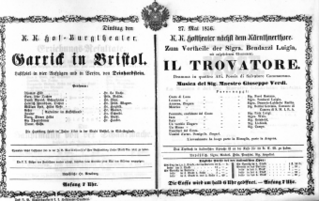 Theaterzettel (Oper und Burgtheater in Wien) 18560527 Seite: 1