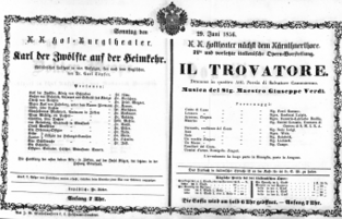Theaterzettel (Oper und Burgtheater in Wien) 18560629 Seite: 1