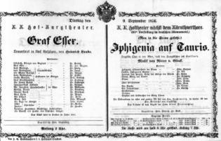 Theaterzettel (Oper und Burgtheater in Wien) 18560909 Seite: 2