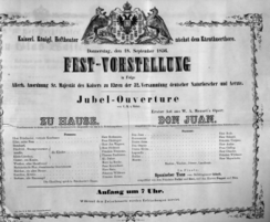 Theaterzettel (Oper und Burgtheater in Wien) 18560918 Seite: 1