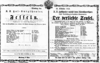 Theaterzettel (Oper und Burgtheater in Wien) 18561021 Seite: 1