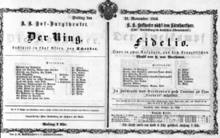 Theaterzettel (Oper und Burgtheater in Wien) 18561128 Seite: 1