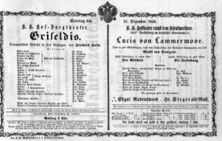 Theaterzettel (Oper und Burgtheater in Wien) 18561221 Seite: 1
