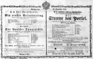 Theaterzettel (Oper und Burgtheater in Wien) 18561229 Seite: 1