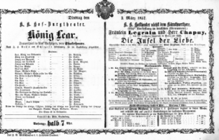 Theaterzettel (Oper und Burgtheater in Wien) 18570303 Seite: 2