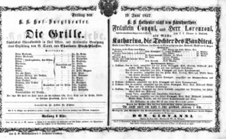 Theaterzettel (Oper und Burgtheater in Wien) 18570619 Seite: 2