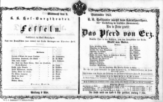 Theaterzettel (Oper und Burgtheater in Wien) 18570909 Seite: 2