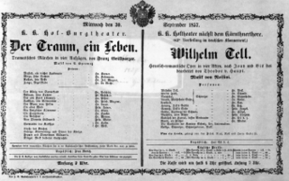 Theaterzettel (Oper und Burgtheater in Wien) 18570930 Seite: 1