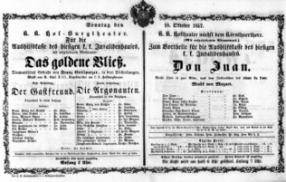 Theaterzettel (Oper und Burgtheater in Wien) 18571018 Seite: 1