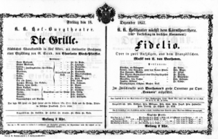 Theaterzettel (Oper und Burgtheater in Wien) 18571218 Seite: 1