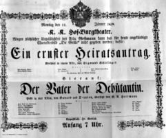 Theaterzettel (Oper und Burgtheater in Wien) 18580111 Seite: 2