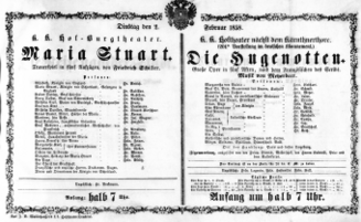 Theaterzettel (Oper und Burgtheater in Wien) 18580202 Seite: 2