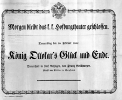 Theaterzettel (Oper und Burgtheater in Wien) 18580218 Seite: 1